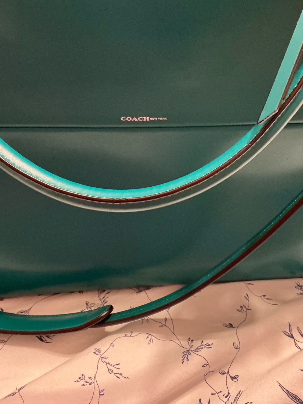 Coach Medium Borough Crossbody Satchel in Rich Teal - Picture 15 of 15